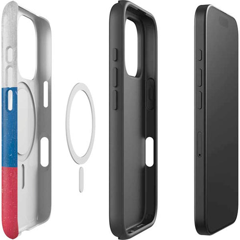 Slovakia Flag Distressed iPhone 16 Pro Magsafe Impact Case
